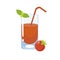 Tomato juice isolate on a white background. Vector graphics