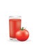 Tomato juice with a whole tomato
