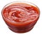 Tomato ketchup in the small bowl