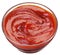 Tomato ketchup in the small bowl.