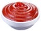 Tomato ketchup in the small bowl.