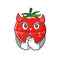 Tomato kitchen timer clothed as devil cartoon character design on Halloween night