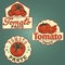 Tomato paste labels set