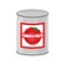 Tomato paste tin can. Canned food with tomatoes