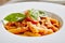 Tomato Penne Pasta Al Dente with Tomato Sauce