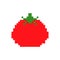 Tomato pixel art. Tomatoes 8 bit. Pixelate Vegetable. vector illustration