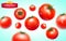 Tomato realistic, 3d, fruit, vegetable, juice, ketchup, fresh
