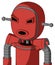 Tomato-Red Droid With Bubble Head And Round Mouth And Angry Eyes