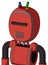 Tomato-Red Droid With Bubble Head And Vent Mouth And Black Visor Cyclops And Wire Hair