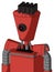 Tomato-Red Droid With Cylinder-Conic Head And Black Cyclops Eye And Pipe Hair