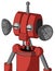 Tomato-Red Droid With Multi-Toroid Head And Speakers Mouth And Two Eyes And Single Antenna
