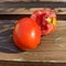 Tomato ripe, with exposed inside