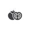 Tomato slice vector icon