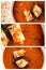 Tomato soup and croutons collage