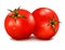 Tomato on white background.