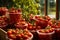 Tomatoes Arranged Neatly in Containers. AI