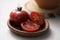 Tomatoes in an earthenware plate