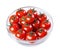 Tomatoes in a glass bowl