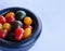 Tomatoes in group on white background