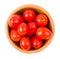 Tomatoes plum shaped in a bowl