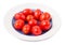 Tomatoes plum shaped in a plate