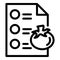 Tomatoes recipe icon, outline style