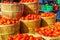 Tomatoes on sale in the Jean-Talon Market Market, Montreal