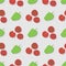 Tomatoes seamless pattern background flat color style design organic, healthy vegetarian vector illustration.