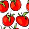 Tomatoes. Seamless various tomatoes - vector illustration eps 10