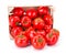 Tomatoes (Solanum lycopersicum) in wooden crate