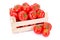 Tomatoes (Solanum lycopersicum) in wooden crate