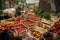 Tomatoes sold at Borough Market in London, UK