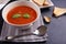 Tomatoes soup with bread