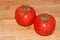 Tomatoes on a table. Fresh and just washed...