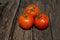 Tomatoes on wood