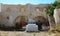 Tomb in the ancient temple, Agios Charalambos, Frangokastello, Crete, Greek islands, Greece