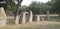 tomb of the giants and menhirs of the archaeological park of Pranu Matteddu in Goni in southern Sardinia