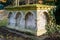 Tomb in Paines Lane Cemetery, Pinner, with graves dating from Victorian times, located Paines Lane, Pinner, Middlesex, UK.