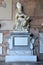 Tomb sculptures in the Monumental Cemetery at the Leaning Tower of Pisa