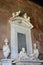 Tomb sculptures in the Monumental Cemetery at the Leaning Tower of Pisa