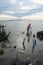 Tomb submerged as a result of coastal erosion