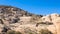 Tombs and caves in mountain slope in Bab as-Siq