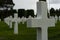 Tombs in Normandy. Graves of British soldiers in the Commonwealth cemetery of Bayeaux, Normandy, France.