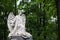 The tombstone of the 19th century-a grieving angel at the German