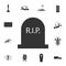 Tombstone icon. Detailed set of death icons. Premium quality graphic design. One of the collection icons for websites, web
