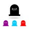 Tombstone icon. Elements of death in multi colored icons. Premium quality graphic design icon. Simple icon for websites, we