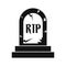 Tombstone icon in simple style