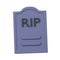 Tombstone with RIP inscription, Halloween holiday concept.