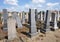 Tombstones in the jewish cemetery