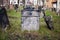 Tombstones in old jewish cemetery in Prague, Czech Republic